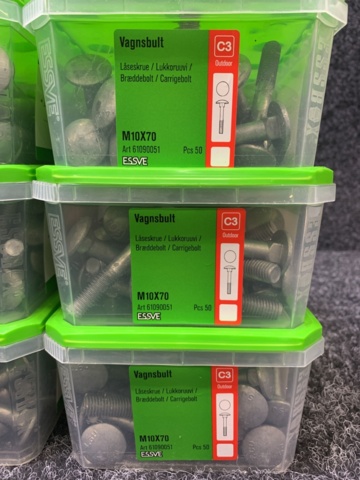 1328151-2 6 pcs Packs of carriage bolts, Essve