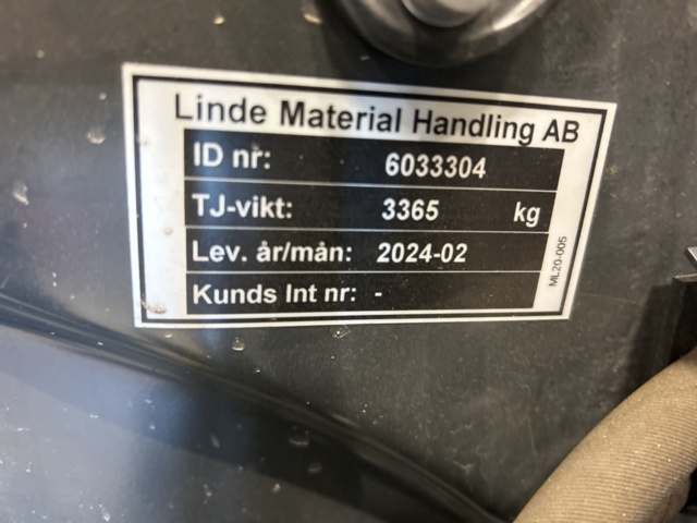 1286499-44 Motviktstruck - Linde E16-02 EVO 2024
