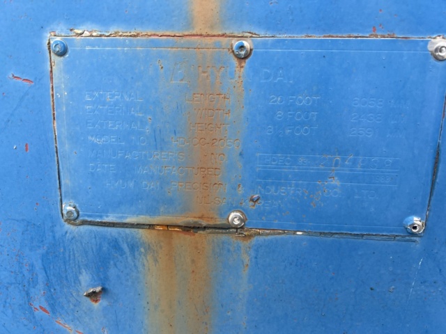 1325347-9 Container 20 feet - Hyun Dai HD-ICC-2050 -1983