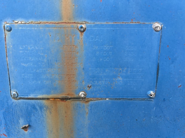 1325347-11 Container 20 feet - Hyun Dai HD-ICC-2050 -1983