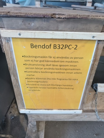 1289354-15 Bockningsmaskin Bendof B32PC-2
