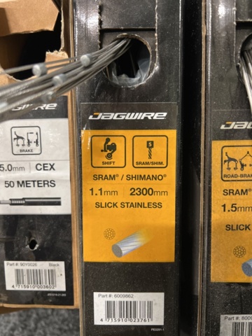 1328356-4 Sortiment med bromswire, Jagwire