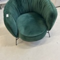 1297136-8 Armchair, green velvet