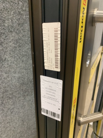 1328620-6 Aluminum door NorDan Sapa 2086, 9x21