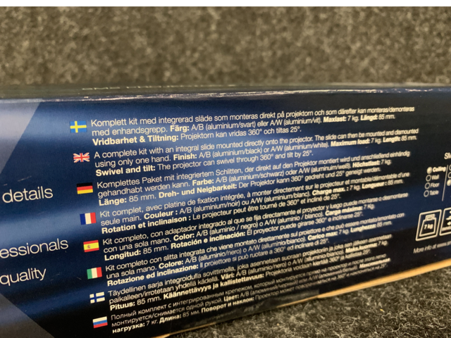 1328673-11 9 st Takstativ SMS Projector X - CL F mini