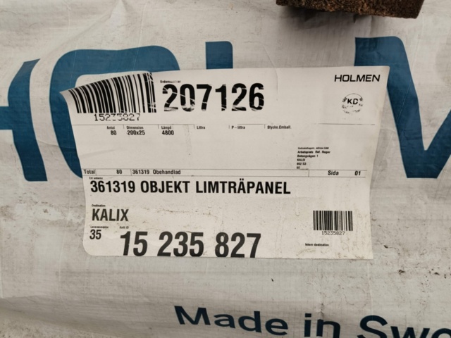 1289392-2 Glulam panel 25x200