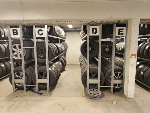 1289425-4 Sju sektioner däckställ