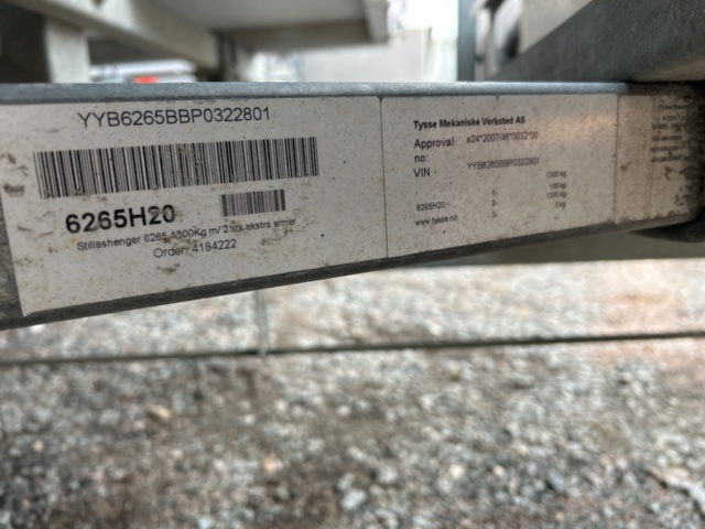 1286483-24 Ställningstrailer med Altrad villapaket 3 - Tysse 1300kg -2023
