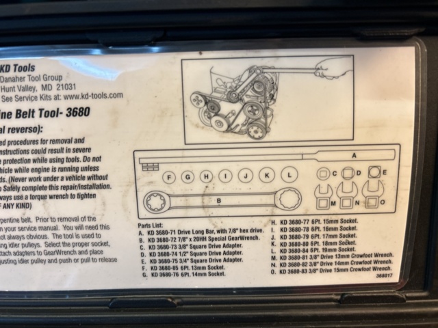 1289966-4 Socket wrench set - KD Tools