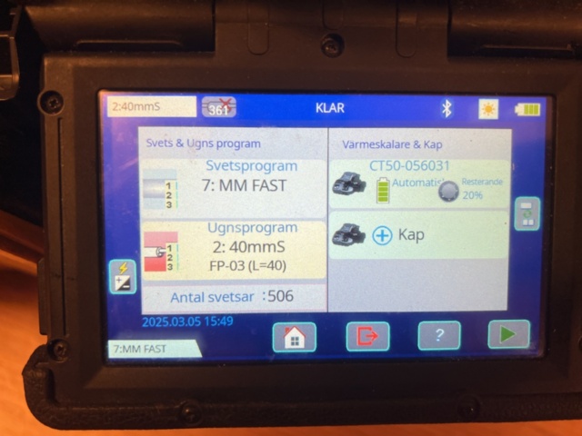 1325429-5 Fibersvets med fiberkap - Fujikura 90S / Fujikura CT50