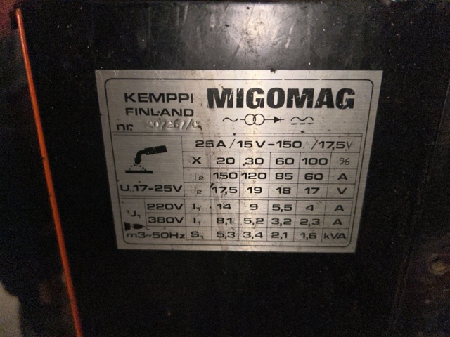 1289977-8 Mig welder - Kemppi Bimatic 153