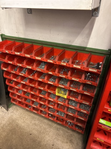 1289979-5 Shelf and wall rack with assortment compartment, incl. contents