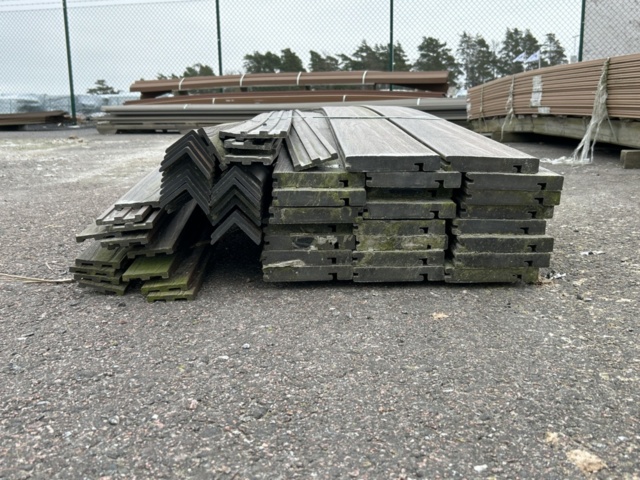 1317150-2 Start/Stair nosing boards in composite decking Dark brown - approx. 15m²