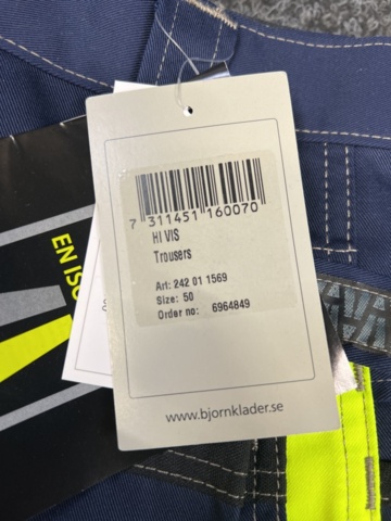1329677-4 High-visibility trousers Björnkläder 242011569, size 50