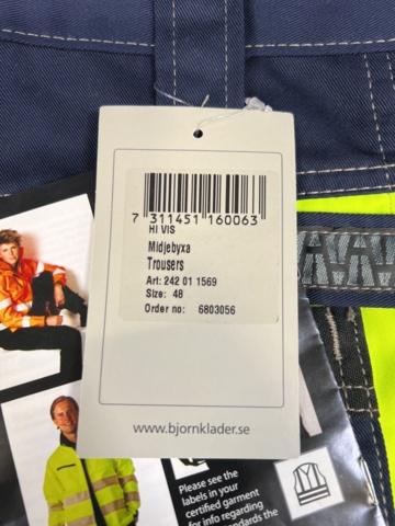 1329680-4 High-visibility trousers Björnkläder 242011569, size 48