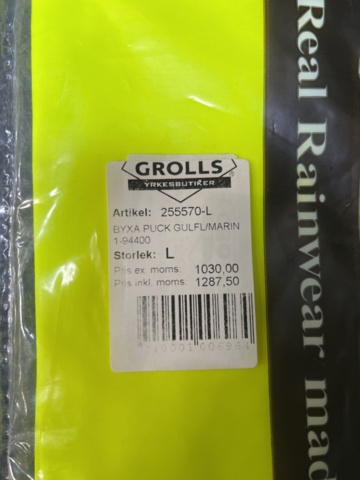 1330254-4 Rain pants Garda of Sweden, size L