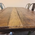 1289442-6 Rustic dining table and chairs
