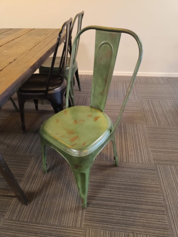 1289442-8 Rustic dining table and chairs