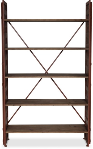 1332472-1 Industrial bookcase in metal / wood