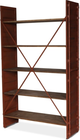 1332472-2 Industrial bookcase in metal / wood