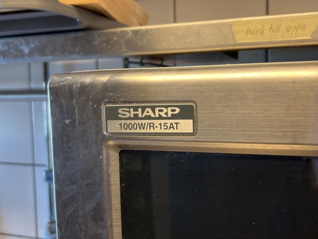 1303473-6 Restaurant micro, Sharp 1000W/R-15AT