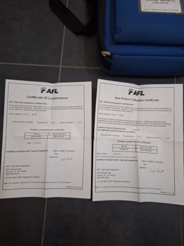 1304530-4 Attenuation meter with accessories - AFL SMLP 5-5 Optical Loss Test Kit