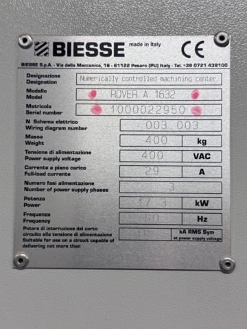 1303479-10 CNC-maskin 5-axlig - Biesse Rover A 1632