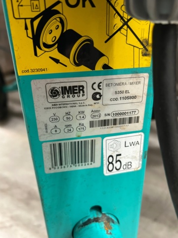 1335130-6 Concrete mixer IMER Syntesi S350, new