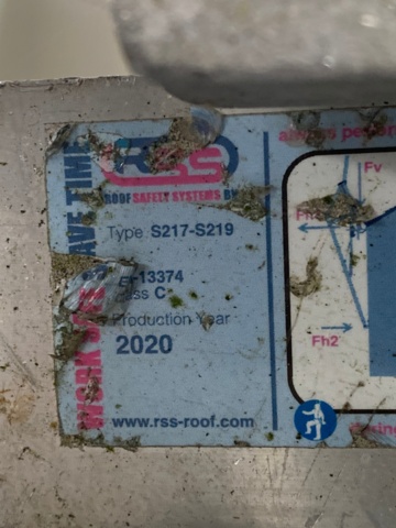 1329808-8 Fall protection system Roofac RSS System/ Roofac S217-S219