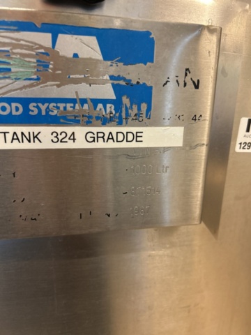 1290006-7 Mejeritank dubbelmantlad 1000L med omrörare. - LTA