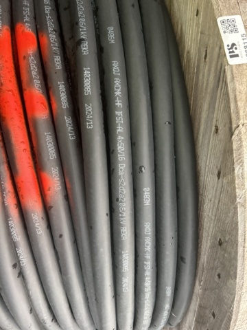 1268115-6 Kabelrullar 4st med elkabel  (2000 meter totalt) - Reka AXQJ 4x50/16