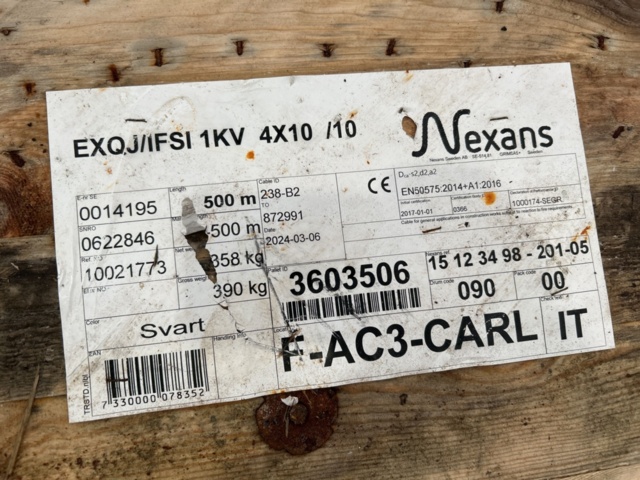1268123-2 Kabelrulle 500m - Nexans EXQJ/IFSI 4X10/10