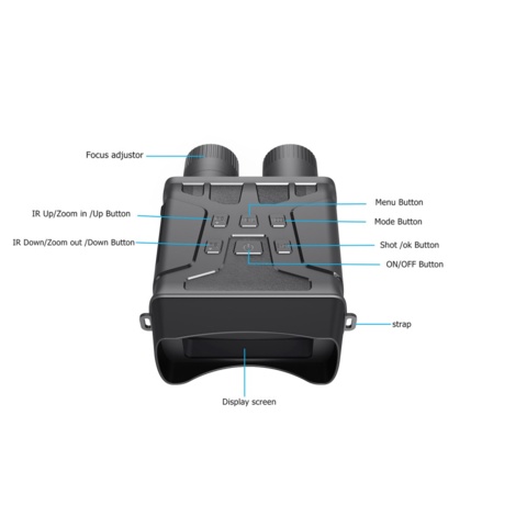 1337264-5 Binoculars, Infrared Night Vision 4X Optical Zoom, 2K - Shipping included