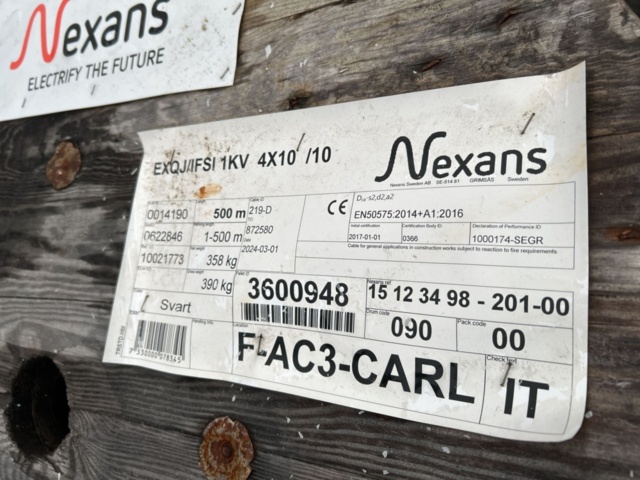 1268131-2 Kabelrulle 500m - Nexans EXQJ 4X10/10