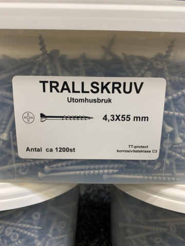 1339087-2 3 pcs Packages Decking screw 4.3x55mm