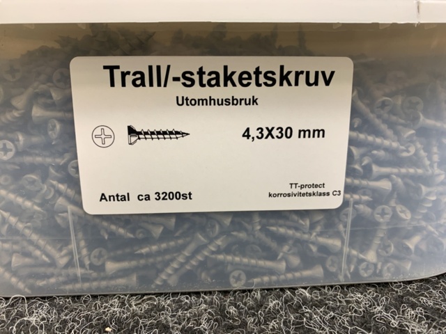 1339156-2 2 pcs Packages Decking/fence screw 4.3x30mm