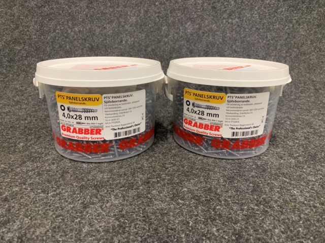 1339275-1 2 pcs Packs panel screw 4x28mm, Grabber