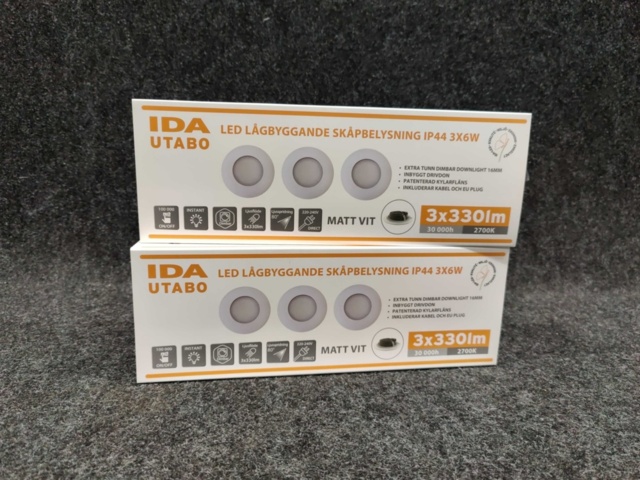 1338930-2 6 st Downlight IDA Utabo LED IP44 2700K