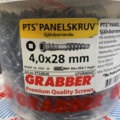 1339274-2 3 pcs Packs panel screw 4x28mm, Grabber