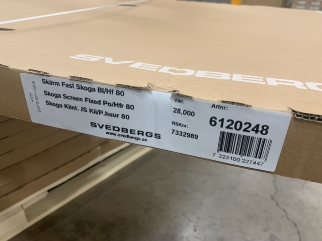 1336677-3 Screen wall Svedbergs Skoga fixed Bl/hf 80