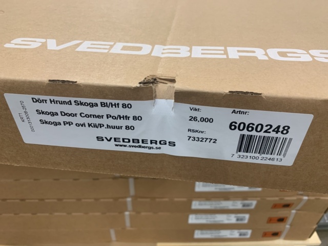 1336683-3 Shower wall Svedbergs Skoga half-round Bl/hf 80