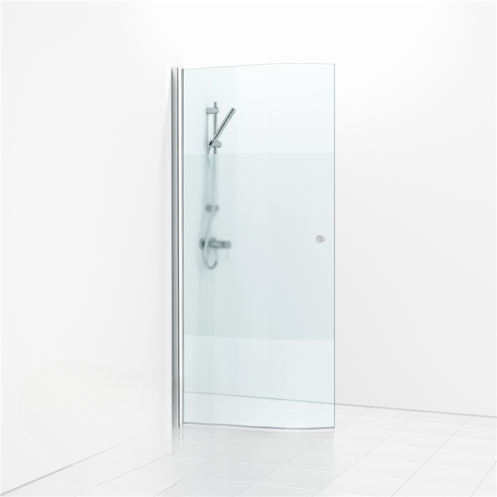 1336693-1 Shower wall Svedbergs Skoga half-round Bl/hf 80
