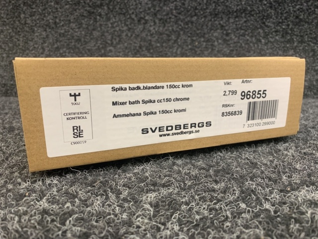 1336734-2 Bathtub mixer Svedbergs Spika, Chrome