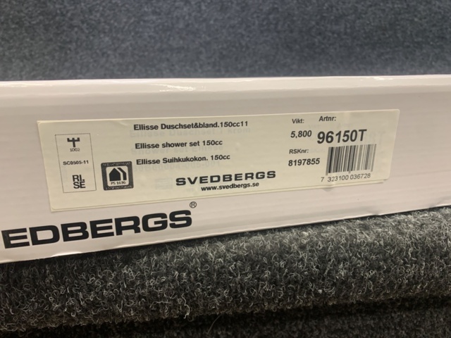 1336821-5 Ceiling shower set & mixer Svedbergs Ellisse 96150T