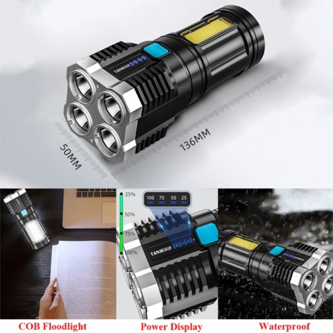 1339563-6 3 flashlights, LED - Shipping included