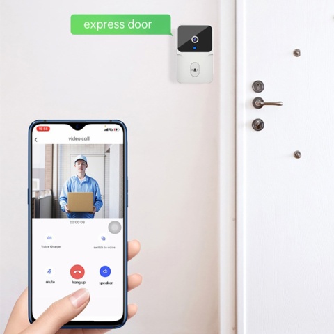 1339804-2 Video doorbell, 2 pcs, wireless with long battery life and cloud storage