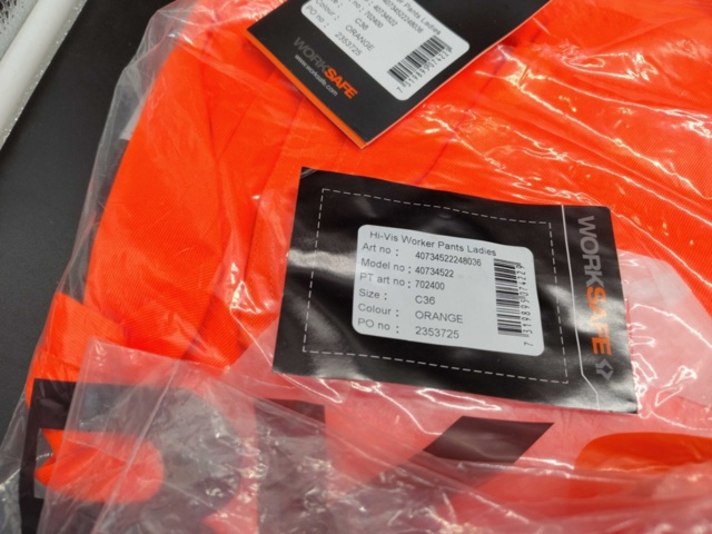 1334790-4 Work trousers, 4 pcs, Worksafe, Hi-Vis, women, Size C36