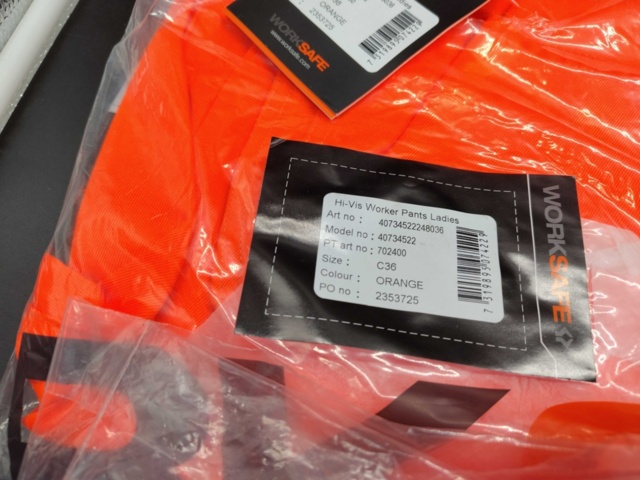 1334791-3 Work trousers, 4 pcs, Worksafe, Hi-Vis, women, Size C36