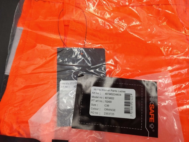 1334803-3 Work trousers, 4 pcs, Worksafe, Hi-Vis, women, Size C36