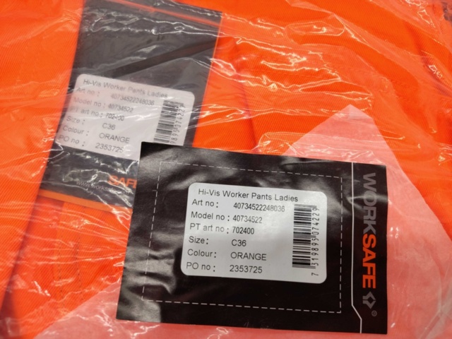 1334804-3 Work trousers, 4 pcs, Worksafe, Hi-Vis, women, Size C36